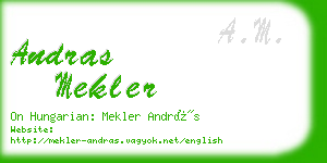 andras mekler business card